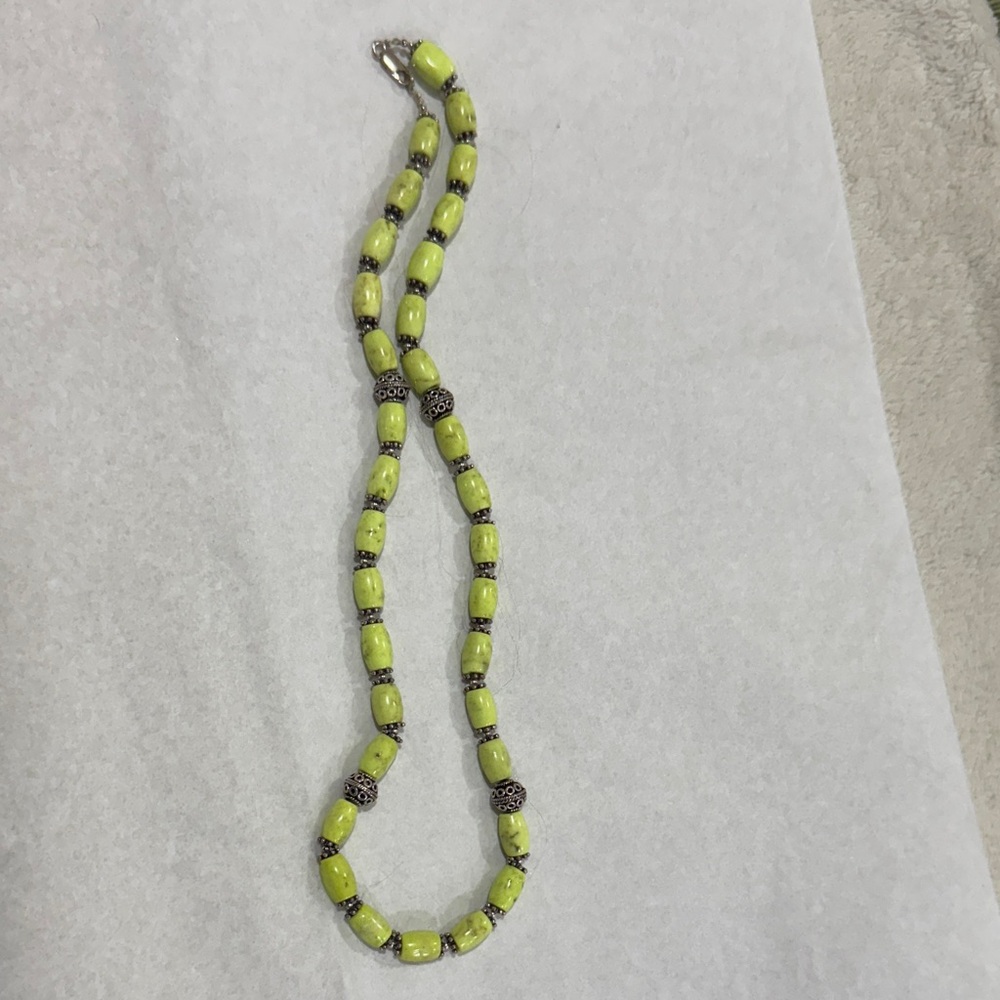 Chic Lime Beaded Necklace